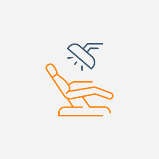 Animated dental exam chair icon