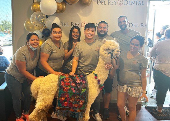 Del Rey Dental sign at Dallas community event