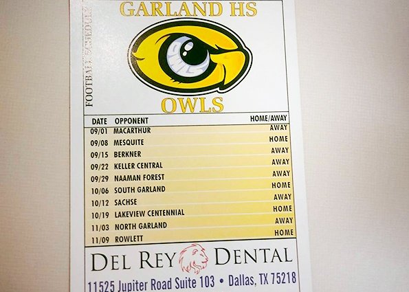 Garland High School Owls game schedule