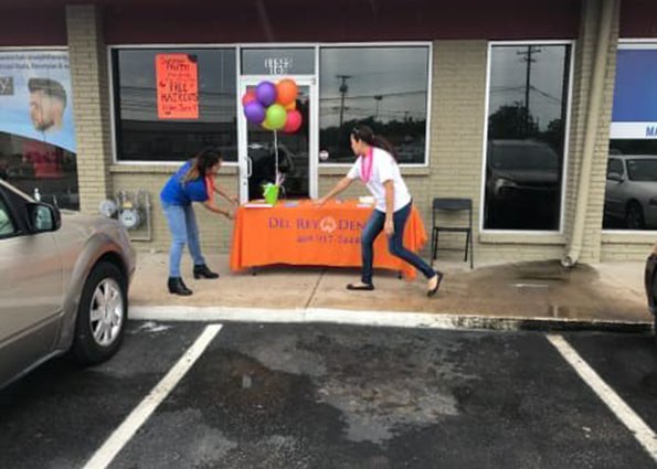 Del Rey Dental sign at community event