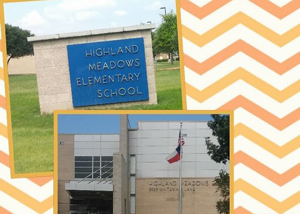 Highland Meadows Elementary School sign and building