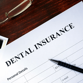 a dental insurance form for the cost of dental crowns
