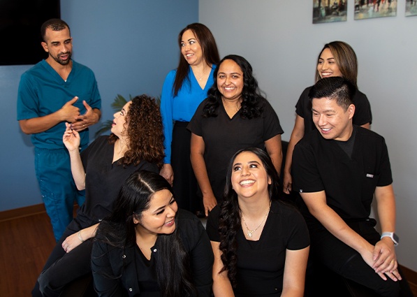 Smiling Dallas dental team members at Del Rey Dental