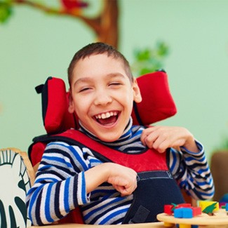 young child smiling